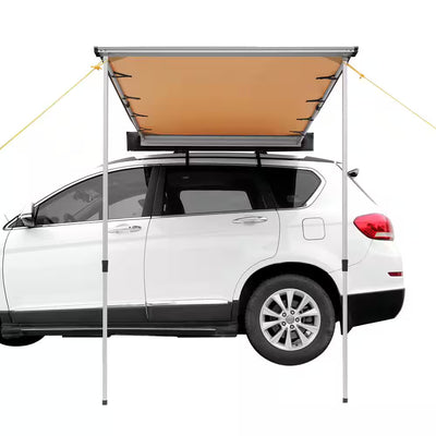 4.6 Ft. X 6.6 Ft. Car Side Awning, Retractable Vehicle Shade with UV50+ Waterproof Storage Bag, Suitable for Truck, SUV