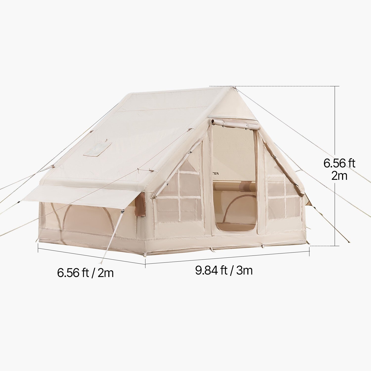 Inflatable Tents for 3-12 Person Camping Tent Blow up Tent W/ Pump & Stove Jack