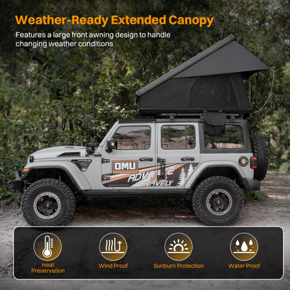 Roof Top Tent Hardshell Rooftop Tent for Van SUV Truck Car Overland Tent Camping for 2-3 Person with Ladder