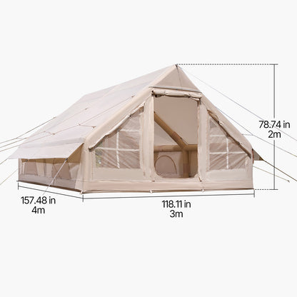 Inflatable Tents for 3-12 Person Camping Tent Blow up Tent W/ Pump & Stove Jack