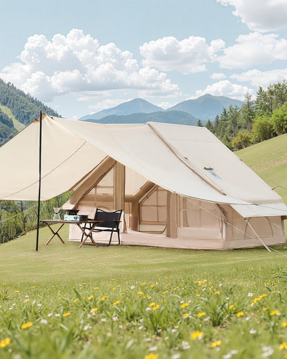Inflatable Tents for 3-12 Person Camping Tent Blow up Tent W/ Pump & Stove Jack
