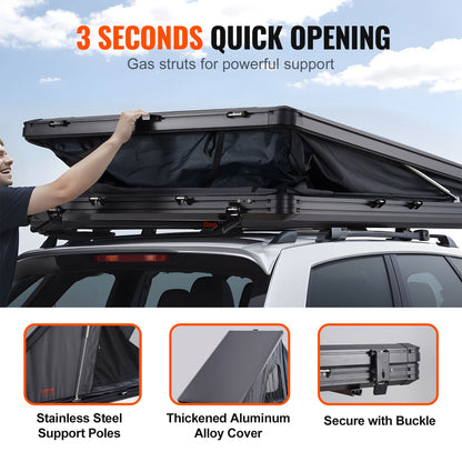 Hard Shell Rooftop Tent Pop-Up Tents 2-3 Person for SUV ‌Caravan Campervan