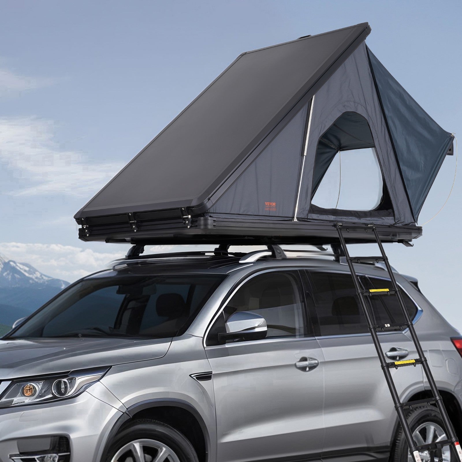 Uimoso Hardshell Rooftop Tent Car Pop-Up Outdoor Camping Travel Tents W/ Ladder