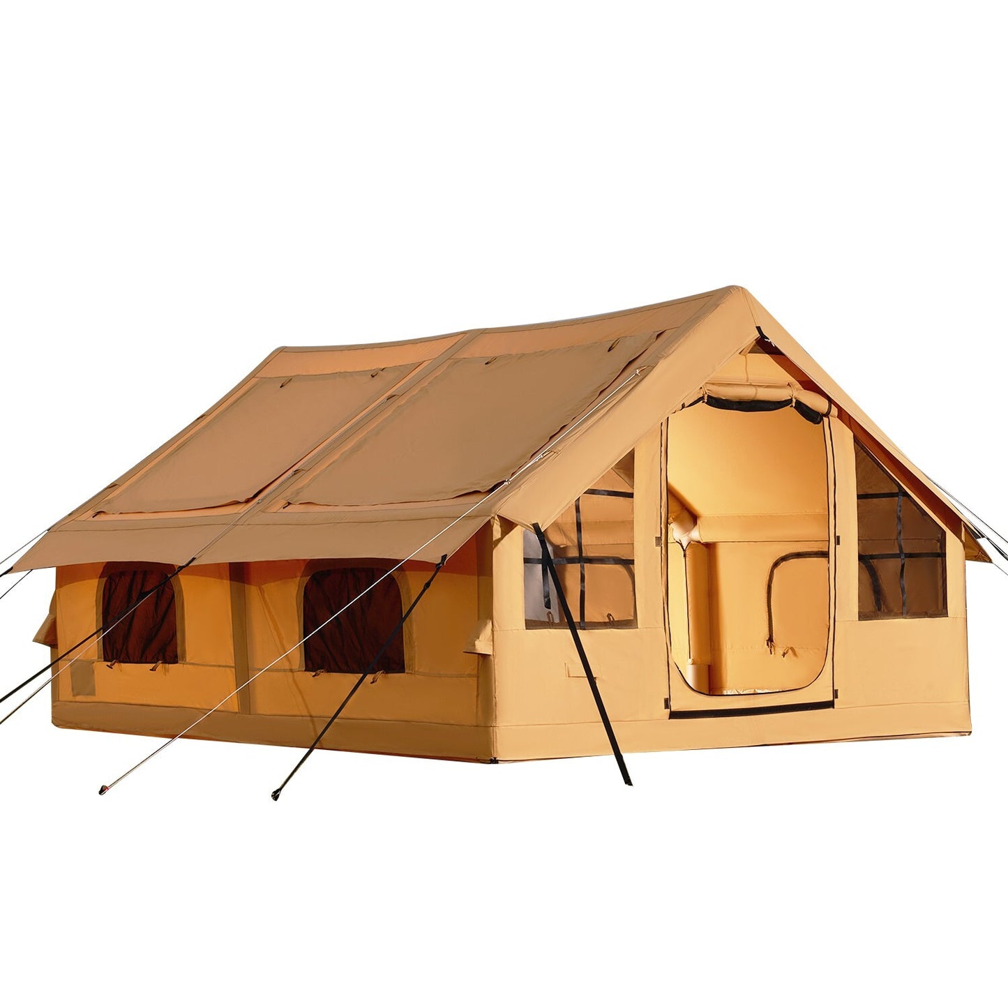 Inflatable Tents for 3-12 Person Camping Tent Blow up Tent W/ Pump & Stove Jack