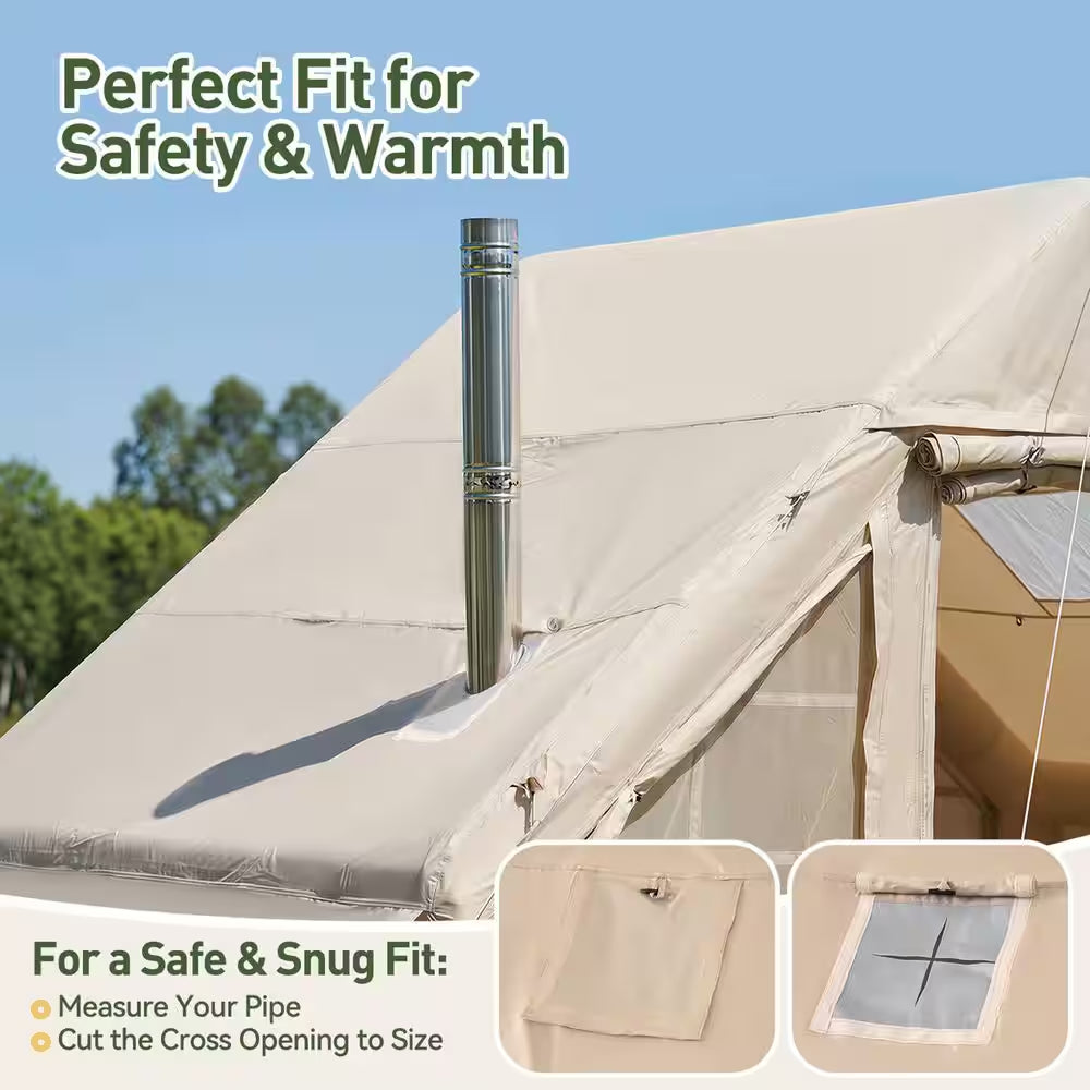 Camping Tent for 4-6 Person, Windproof Waterproof Outdoor Inflatable Tent with Pump, Instant Setup Family Tent