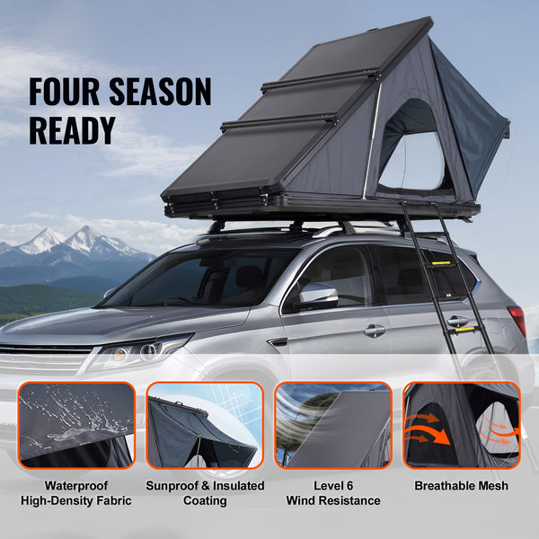 Hard Shell Rooftop Tent Pop-Up Tents 2-3 Person for SUV ‌Caravan Campervan
