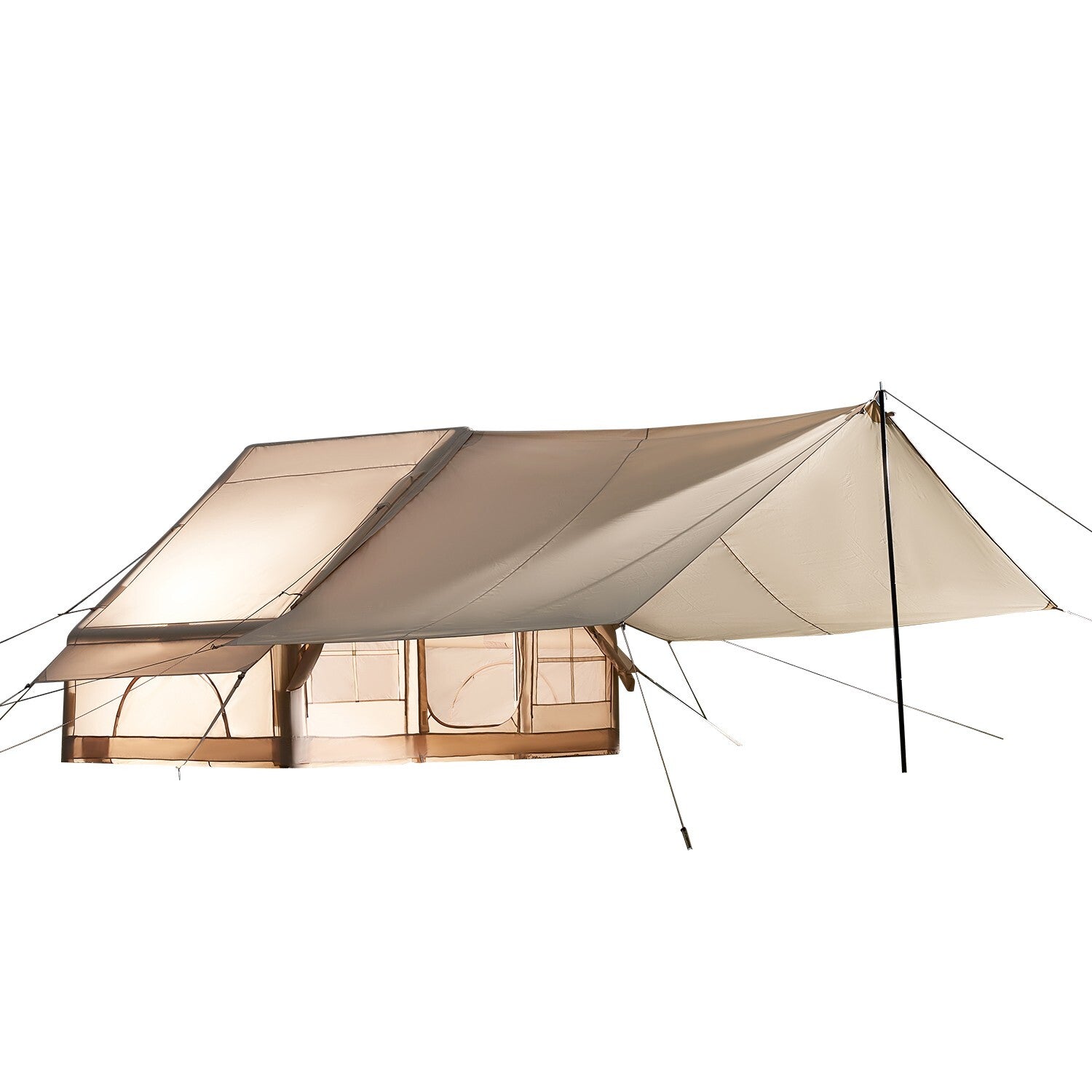 Inflatable Tents for 3-12 Person Camping Tent Blow up Tent W/ Pump & Stove Jack