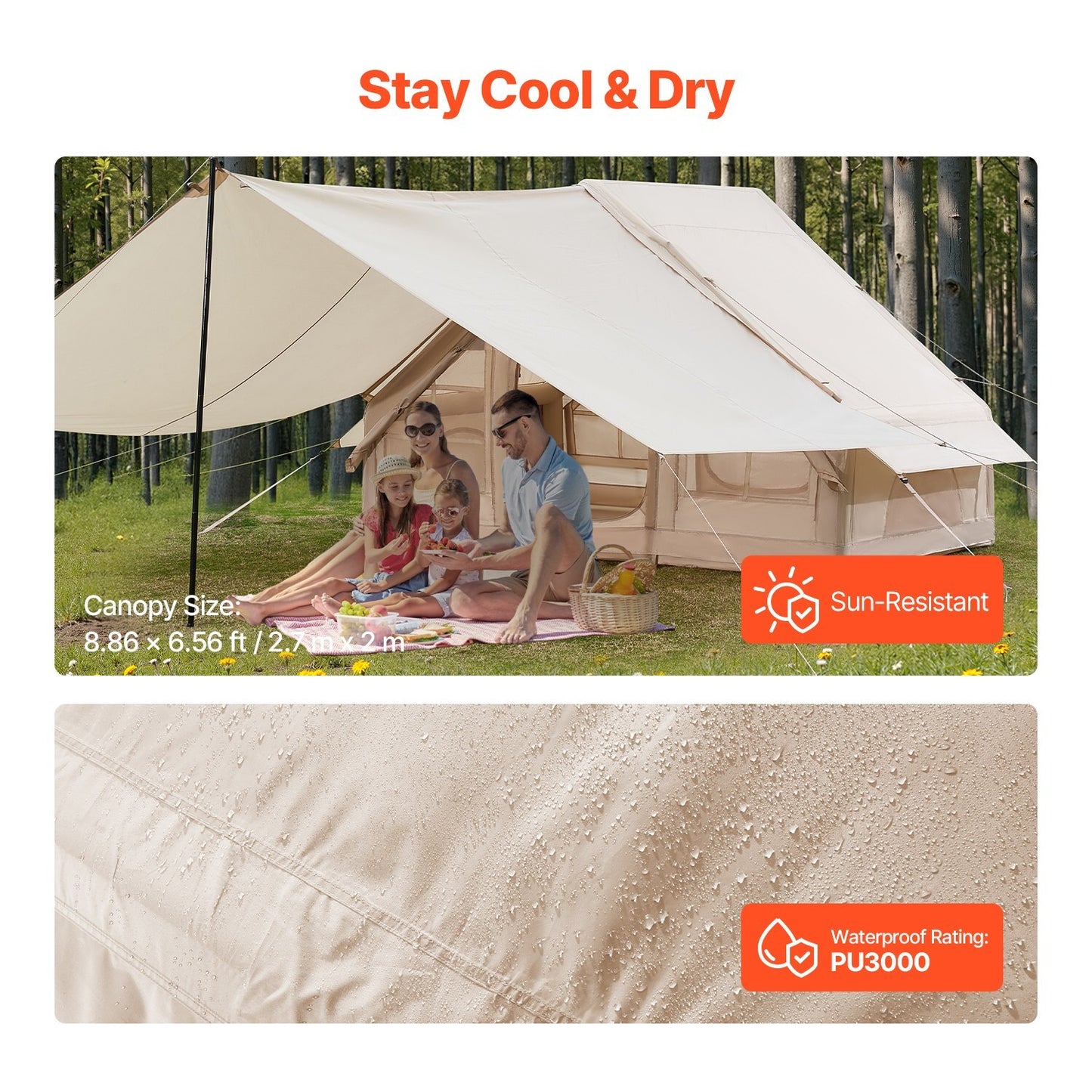 Inflatable Tents for 3-12 Person Camping Tent Blow up Tent W/ Pump & Stove Jack