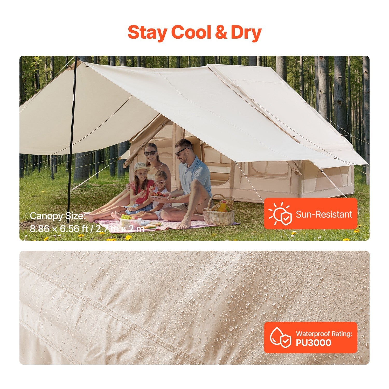 Inflatable Tents for 3-12 Person Camping Tent Blow up Tent W/ Pump & Stove Jack