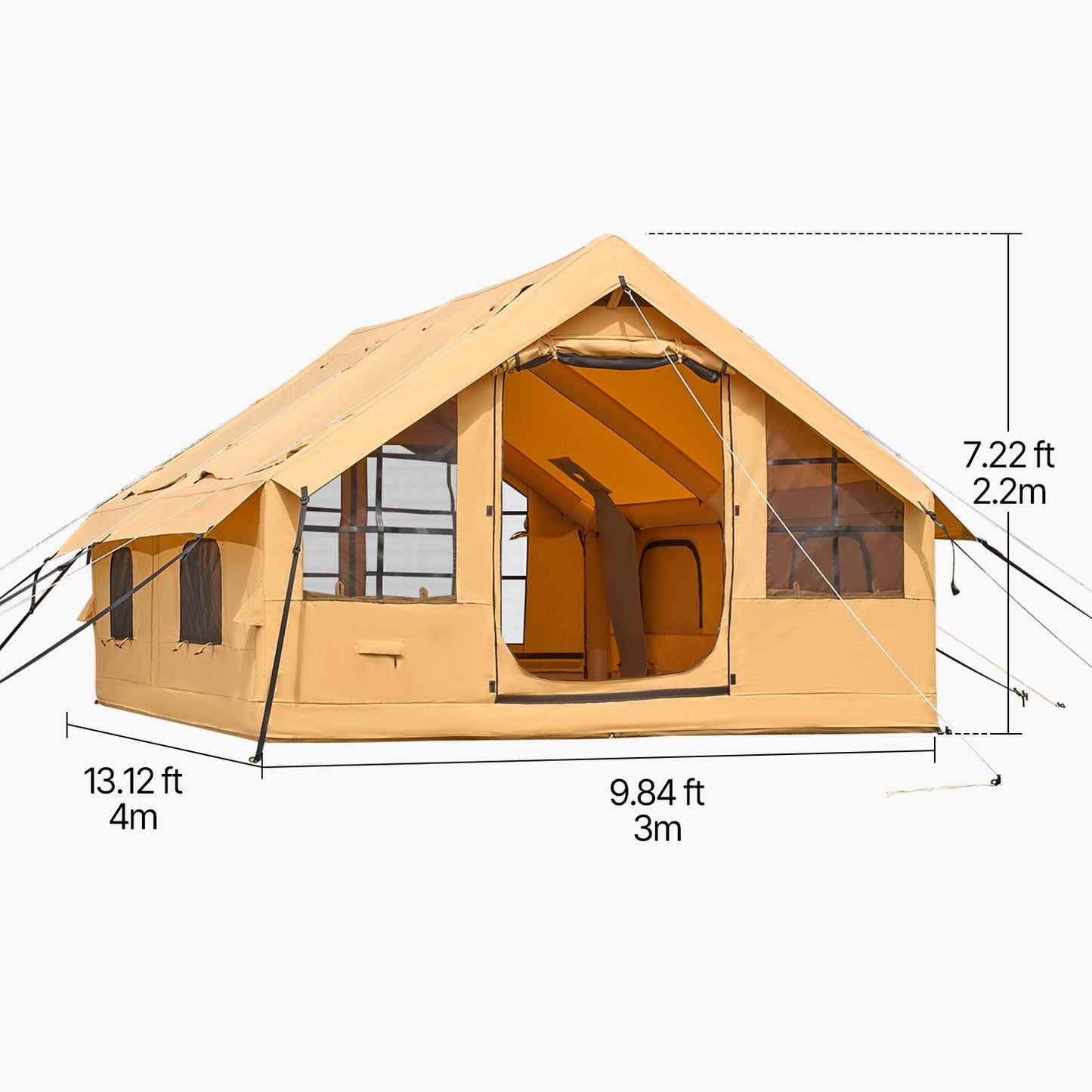 Inflatable Tents for 3-12 Person Camping Tent Blow up Tent W/ Pump & Stove Jack