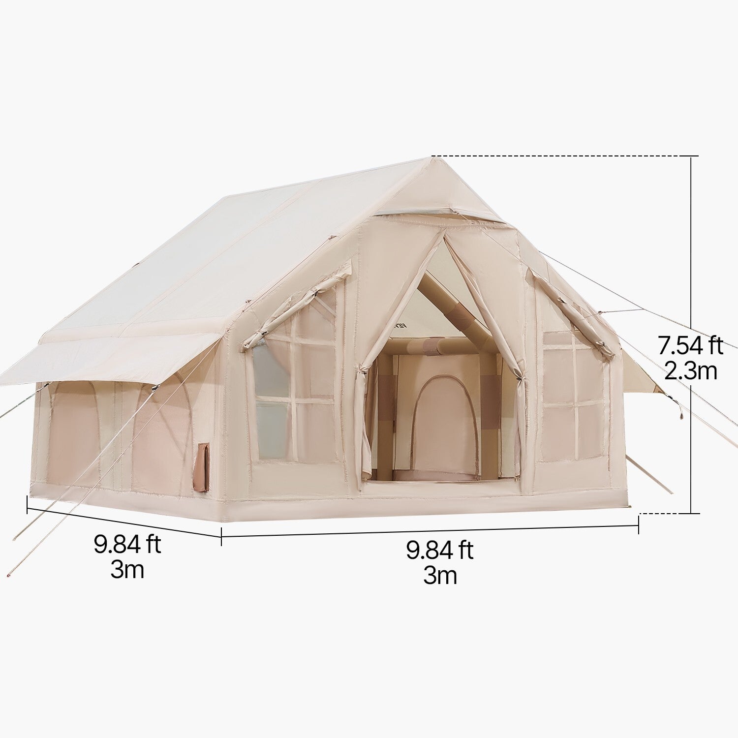 Inflatable Tents for 3-12 Person Camping Tent Blow up Tent W/ Pump & Stove Jack